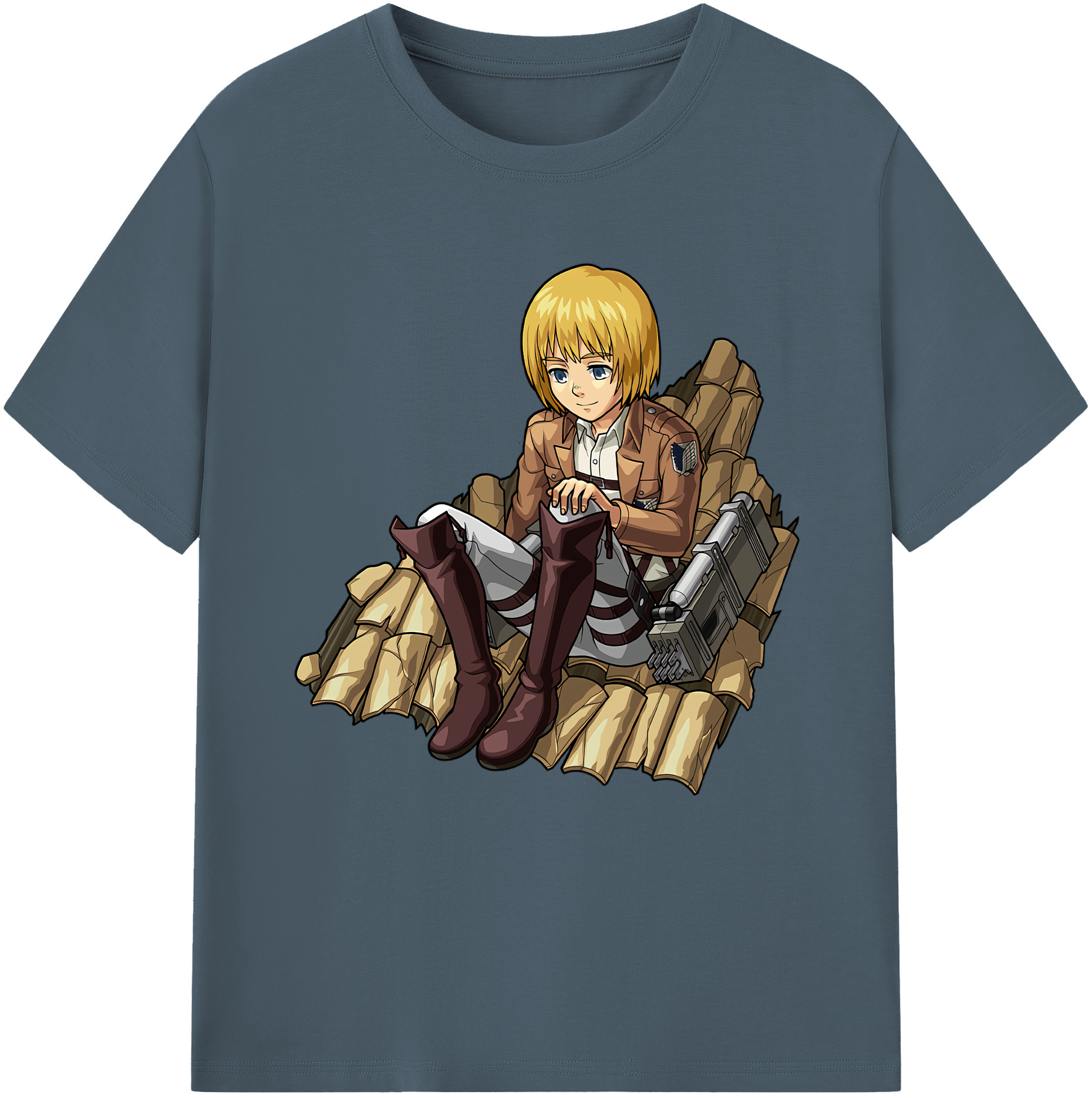 （画像用） 進撃の巨人 アルミン·アルレルト Attack on Titan Armin Arlert 綿100％半袖Tシャツ（フロントプリント）